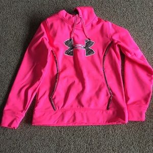 Pink and camo Under Armour hoodie